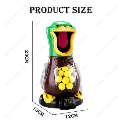 Jogo do Pato Atirador — Alvo Eletrônico com Pistola de Espuma Bubilo